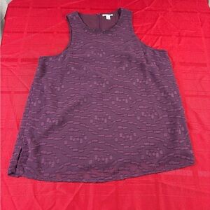 Halogen Boxy Purple Sleeveless Tank Top